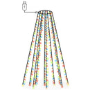 vidaXL karácsonyfa-fényháló 300 színes LED-del 300 cm