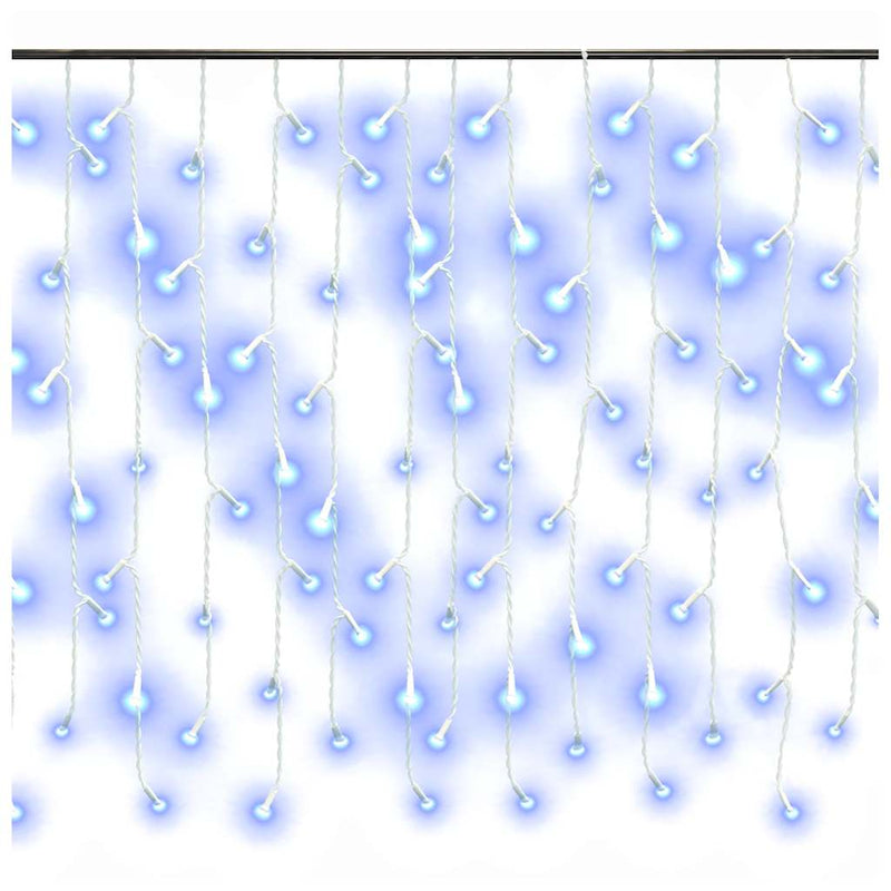 vidaXL 8 funkciós kék LED-es jégcsapfényfüggöny 400 LED-del 10 m