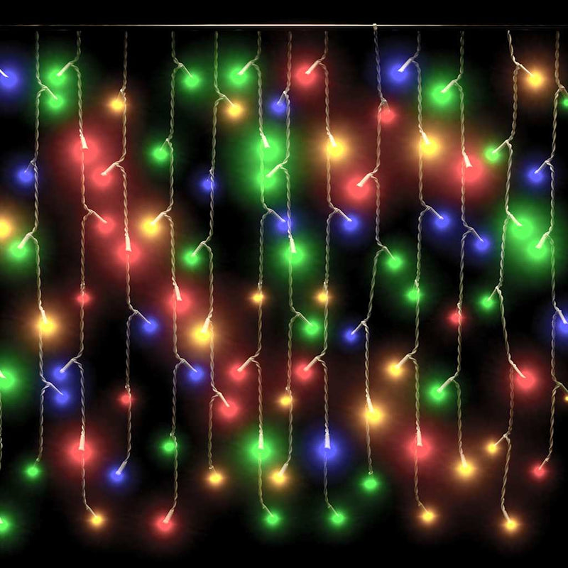 vidaXL 8 funkciós színes LED-es jégcsapfényfüggöny 400 LED-del 10 m