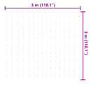 vidaXL 8 funkciós meleg fehér LED-es fényfüggöny 300 LED 3 x 3 m