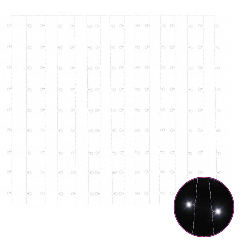 vidaXL 8 funkciós hideg fehér fényfüggöny 300 LED-del 3 x 3 m