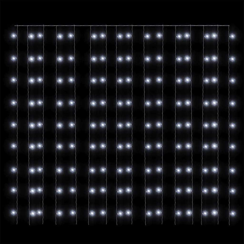 vidaXL 8 funkciós hideg fehér fényfüggöny 300 LED-del 3 x 3 m