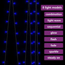 vidaXL 8 funkciós kék fényfüggöny 300 LED-del 3 x 3 m