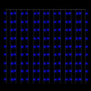 vidaXL 8 funkciós kék fényfüggöny 300 LED-del 3 x 3 m