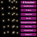 vidaXL 5 db 5x200 LED-es hideg fehér bel-/kültéri napelemes fényfüzér