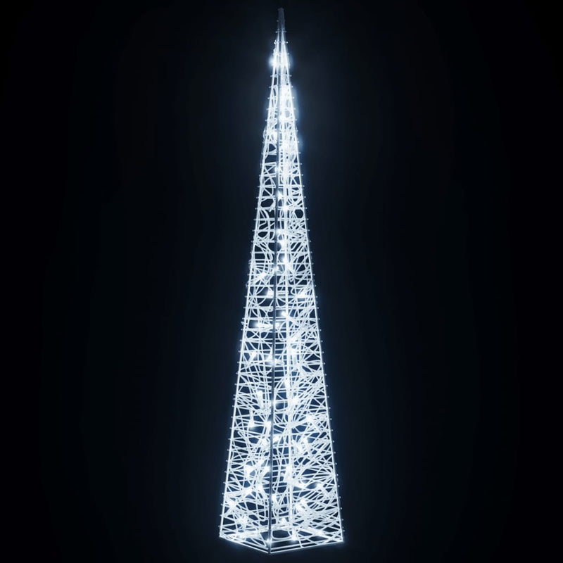 vidaXL dekoratív hideg fehér fényű LED-es akril fénykúp 120 cm