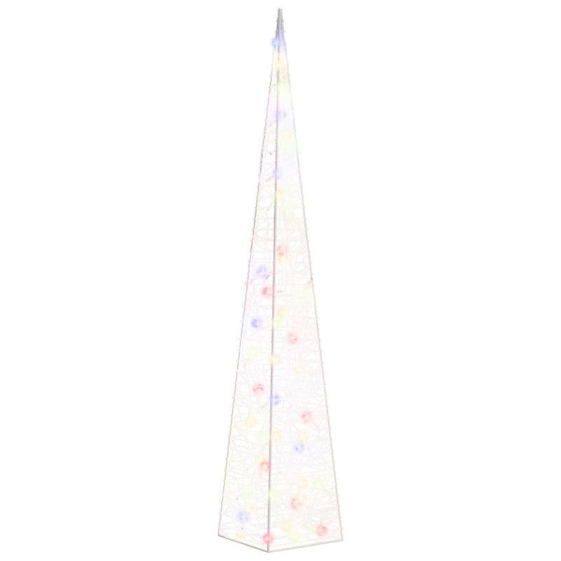 vidaXL dekoratív többszínű LED-es akril fénykúp 120 cm