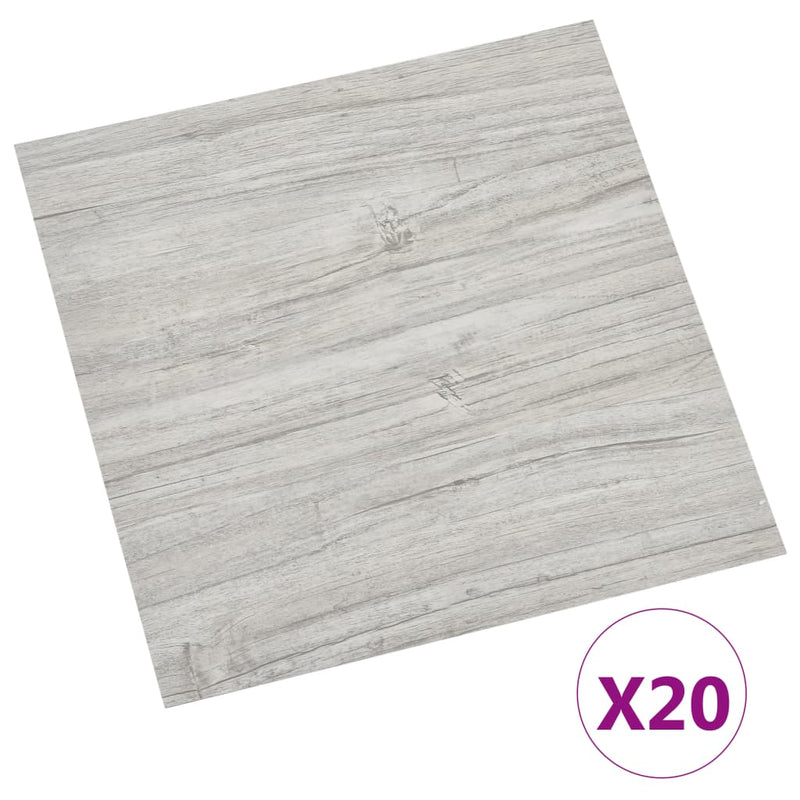 vidaXL 20 db világosszürke öntapadó PVC padlólap 1,86 m²
