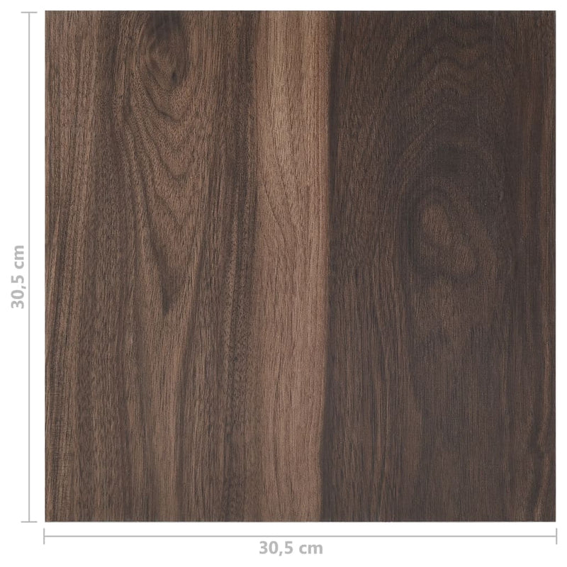 vidaXL 20 db sötétbarna öntapadó PVC padlólap 1,86 m²