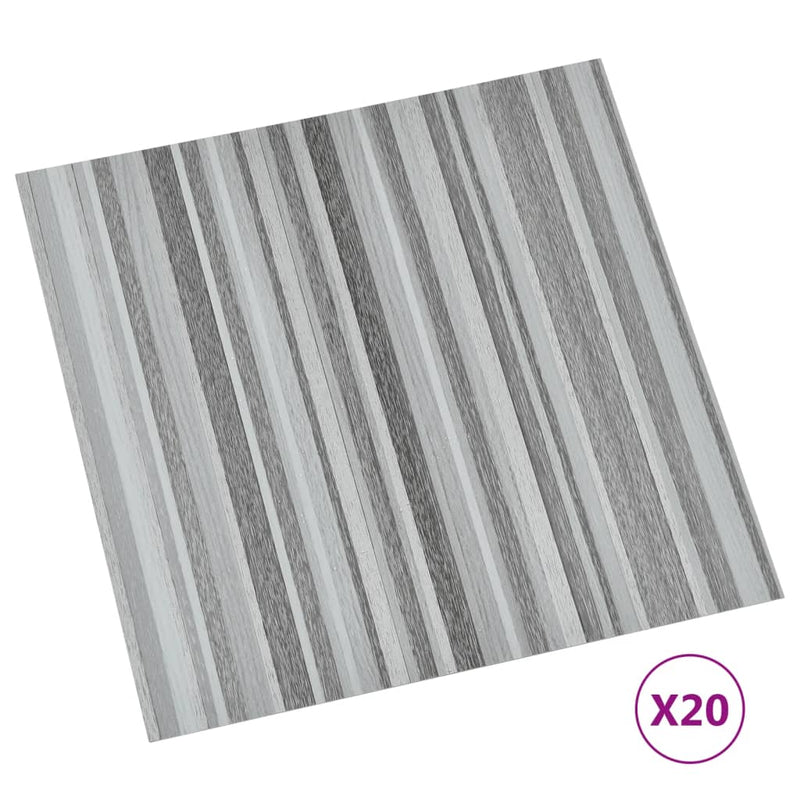 vidaXL 20 db világosszürke öntapadó PVC padlólap 1,86 m²