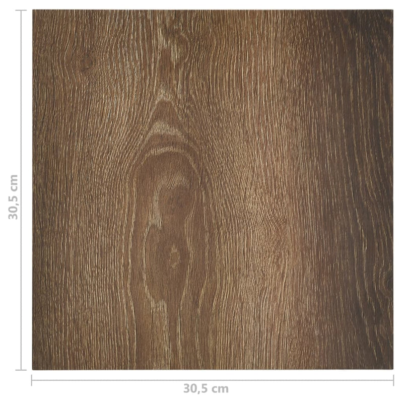 vidaXL 20 db barna öntapadó PVC padlólap 1,86 m²