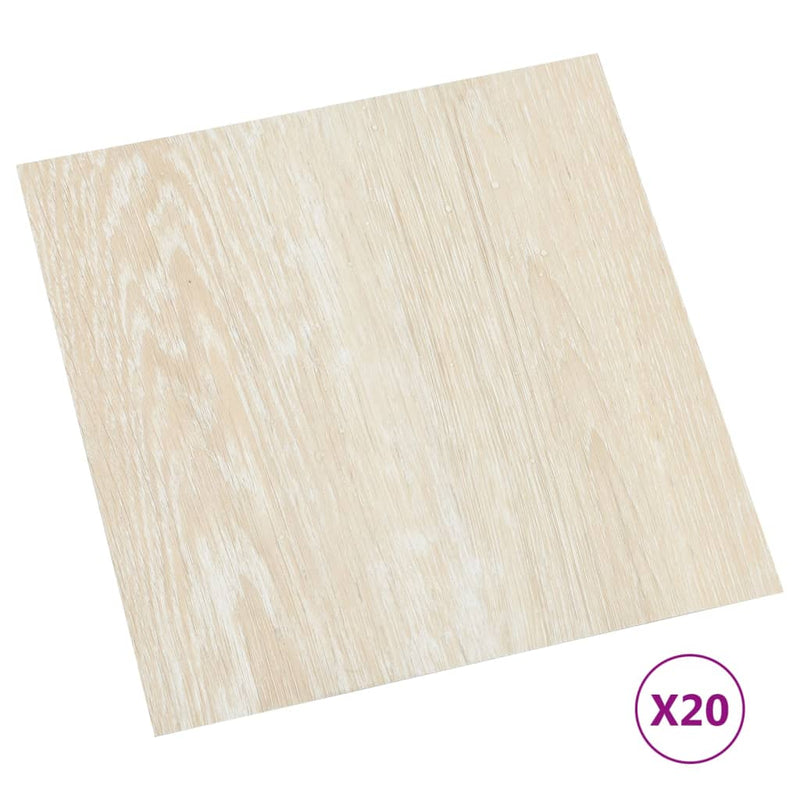 vidaXL 20 db bézs színű öntapadó PVC padlólap 1,86 m²