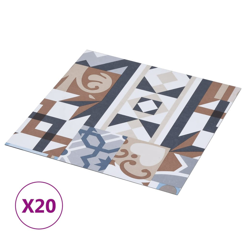 vidaXL 20 db mono mintás öntapadó PVC padlólap 1,86 m²