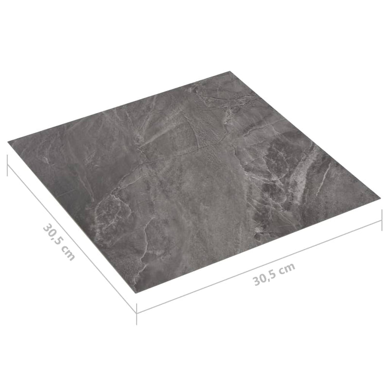 vidaXL 20 db fekete mintás öntapadó PVC padlólap 1,86 m²