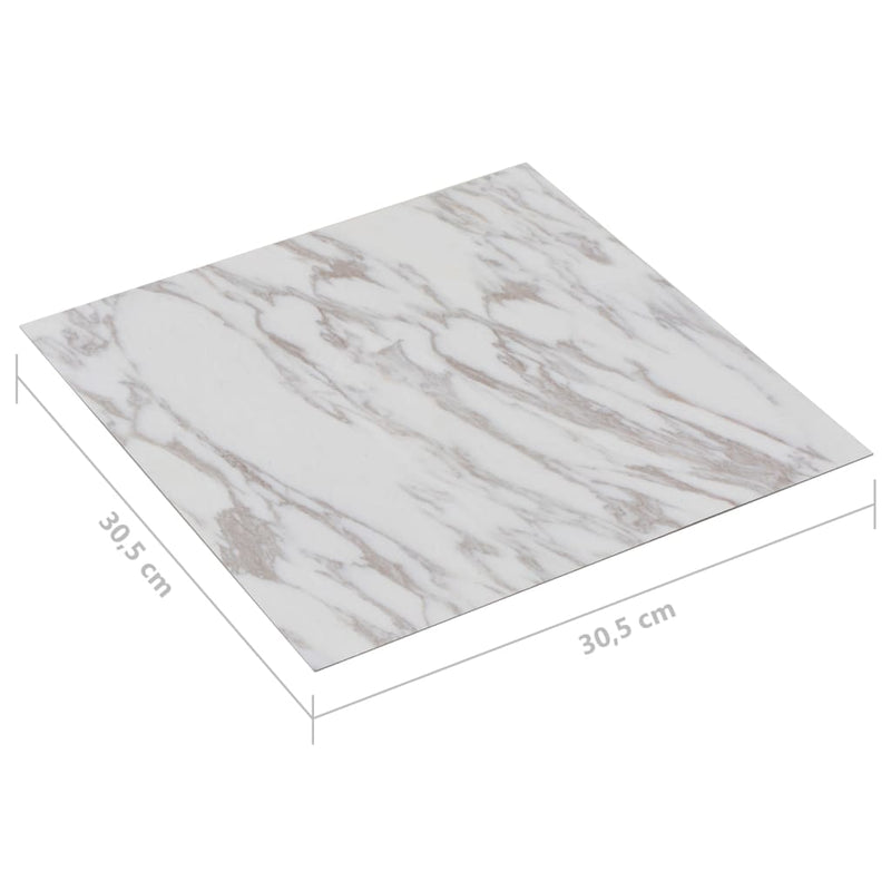 vidaXL 20 db fehér márvány mintás öntapadó PVC padlólap 1,86 m²