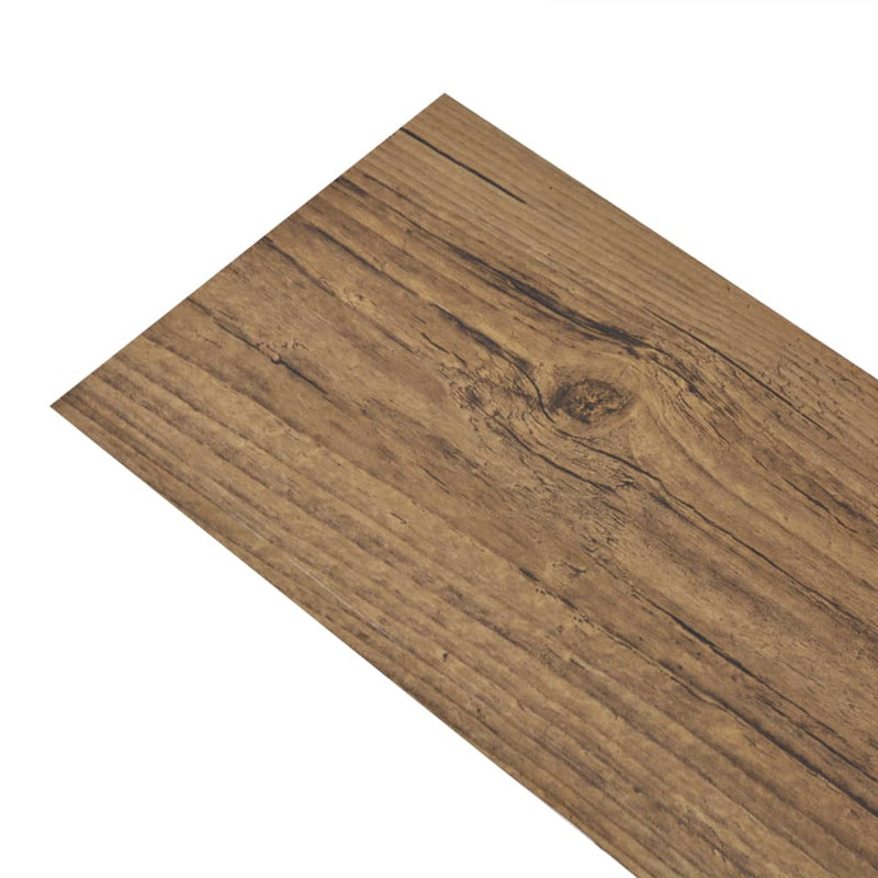 vidaXL dióbarna öntapadó 2 mm-es PVC padlóburkoló lapok 5,21 m²
