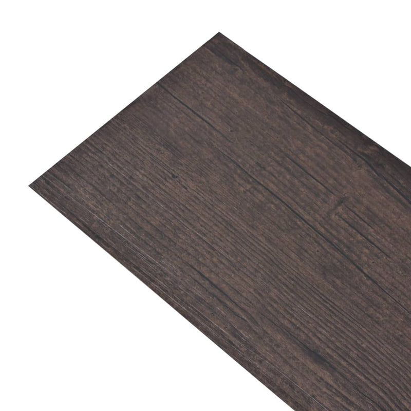 vidaXL sötétbarna öntapadó 2 mm-es PVC padlóburkoló lapok 5,21 m²
