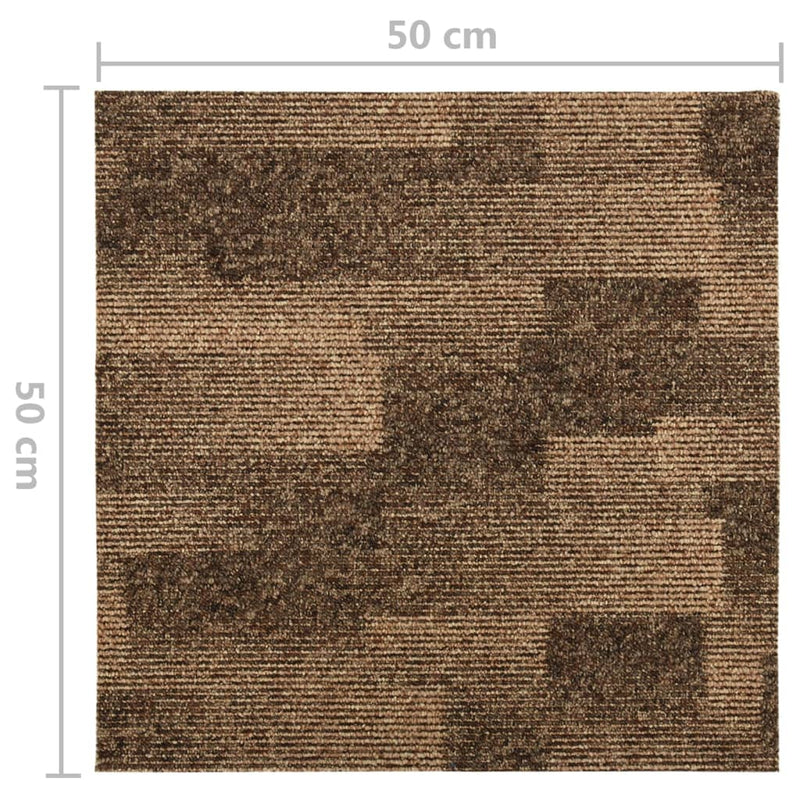 vidaXL 20 db barna padlószőnyeg lap 5 m²