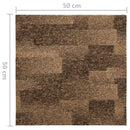 vidaXL Padló szőnyeg 20 pcs Barna 50 x 50 cm PP