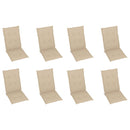 vidaXL 8 db dönthető tömör tíkfa kerti szék párnákkal