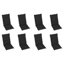 vidaXL 8 db dönthető tömör tíkfa kerti szék párnákkal