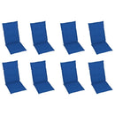 vidaXL 8 db dönthető tömör tíkfa kerti szék párnákkal