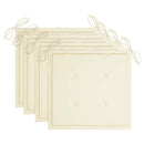 vidaXL 4 db összecsukható tömör tíkfa kerti szék párnákkal