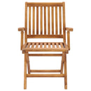 vidaXL 6 db összecsukható tömör tíkfa kerti szék párnával