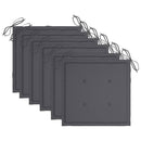 vidaXL 6 db összecsukható tömör tíkfa kerti szék párnával