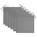 vidaXL 6 db összecsukható tömör tíkfa kerti szék párnával