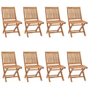 vidaXL 8 db összecsukható tömör tíkfa kerti szék párnával