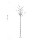 vidaXL 200 LED-es bel-/kültéri meleg fehér fűzfa karácsonyfa 2,2 m