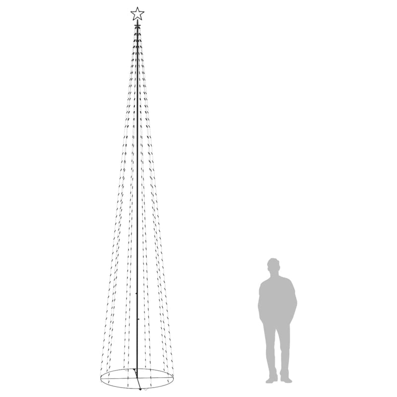 vidaXL kúp alakú karácsonyfa 752 hideg fehér LED-del 160 x 500 cm