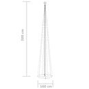 vidaXL kúp alakú karácsonyfa 752 kék LED-del 160 x 500 cm