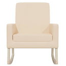 vidaXL krémszínű szövet hintaszék