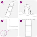 vidaXL fekete ESG üveg és alumínium tolóajtó 3 paneles 76 x 205 cm