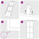 vidaXL fekete ESG üveg és alumínium tolóajtó 76 x 205 cm