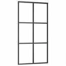 vidaXL fekete ESG üveg és alumínium tolóajtó 102 x 205 cm