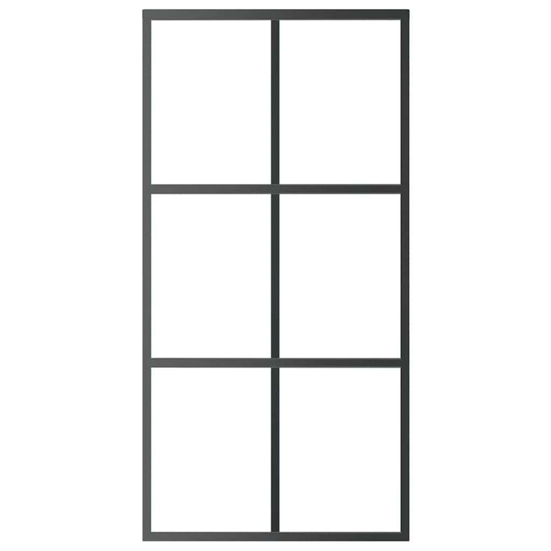 vidaXL fekete ESG üveg és alumínium tolóajtó 102 x 205 cm