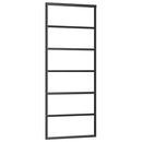 vidaXL fekete ESG üveg és alumínium tolóajtó 76 x 205 cm