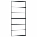 vidaXL fekete ESG üveg és alumínium tolóajtó 90 x 205 cm