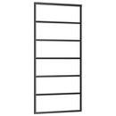 vidaXL fekete ESG üveg és alumínium tolóajtó 90 x 205 cm