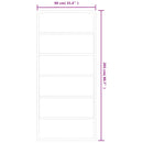 vidaXL fekete ESG üveg és alumínium tolóajtó 90 x 205 cm