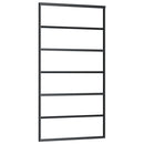 vidaXL fekete ESG üveg és alumínium tolóajtó 102 x 205 cm