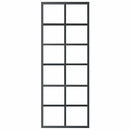 vidaXL fekete ESG üveg és alumínium tolóajtó 76 x 205 cm