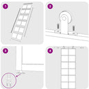 vidaXL fekete ESG üveg és alumínium tolóajtó 76 x 205 cm