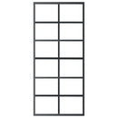 vidaXL fekete ESG üveg és alumínium tolóajtó 90 x 205 cm