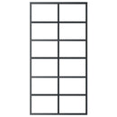 vidaXL fekete ESG üveg és alumínium tolóajtó 102 x 205 cm