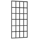 vidaXL fekete ESG üveg és alumínium tolóajtó 90 x 205 cm