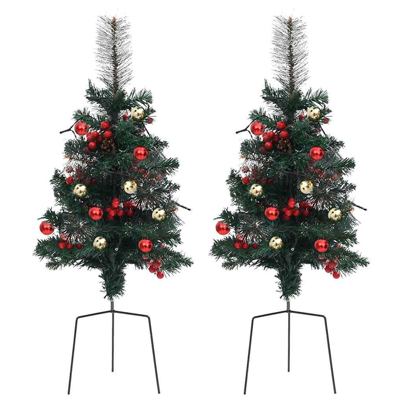 vidaXL 2 db PVC megvilágított ösvény műkarácsonyfa 76 cm